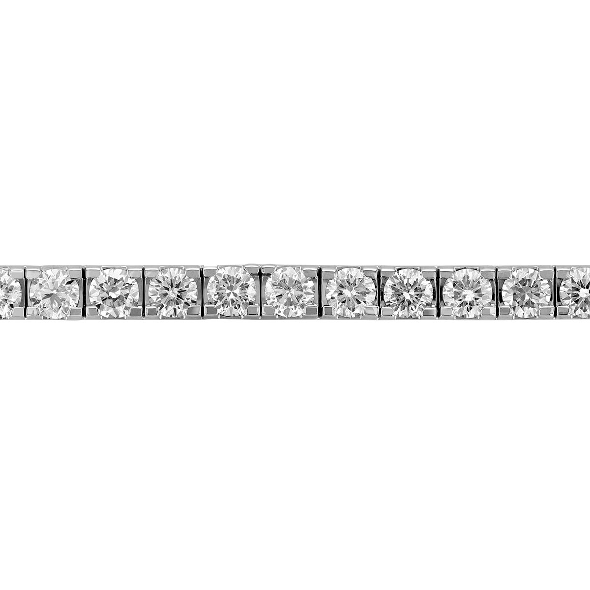 Diamond 4 Prong Tennis Bracelet in White Gold, 7.00 aptw
